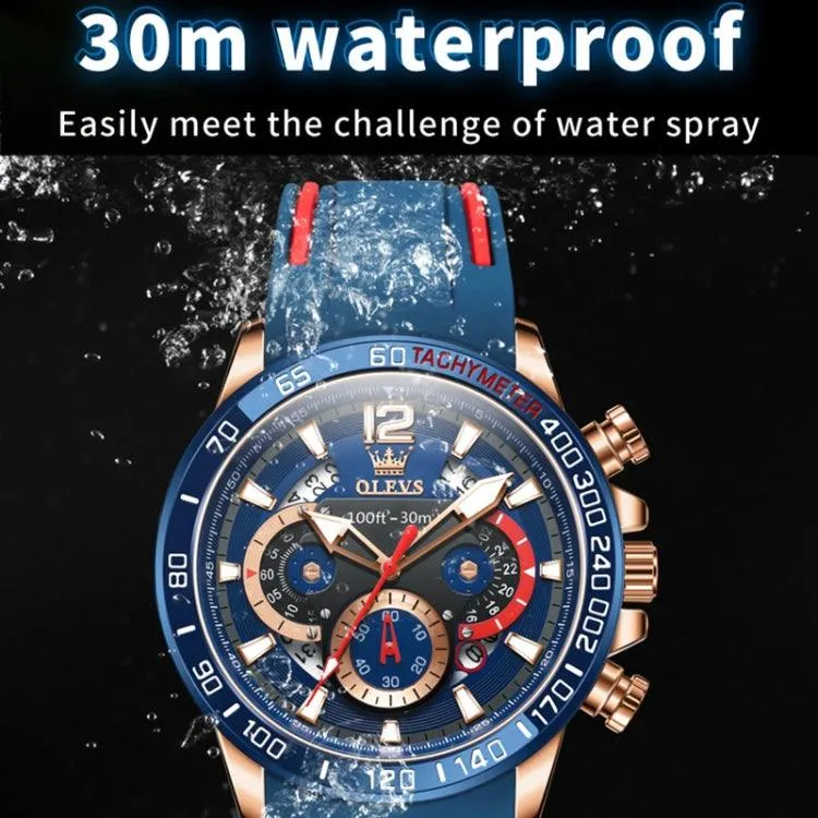 OLEVS 9936 Men's Waterproof Quartz Sports Watch with Multifunctional Features