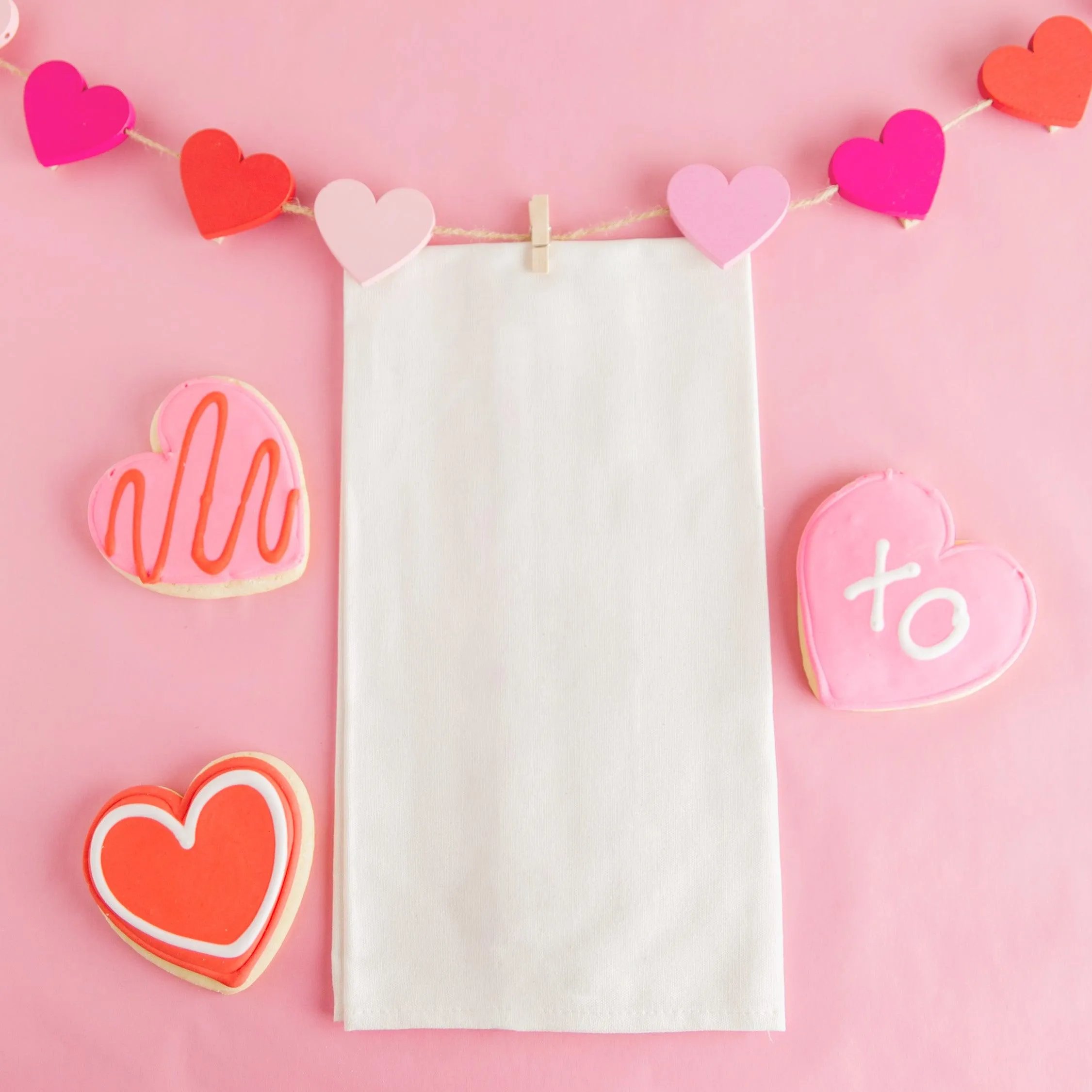 Personalized Valentine's Day Tea Towels - Calligraphy Designs