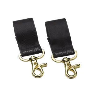 Petunia Pickle Bottom Valet Stroller Clips in Gold/Black Petunia Pickle Bottom Valet Stroller Clips in Gold/Black