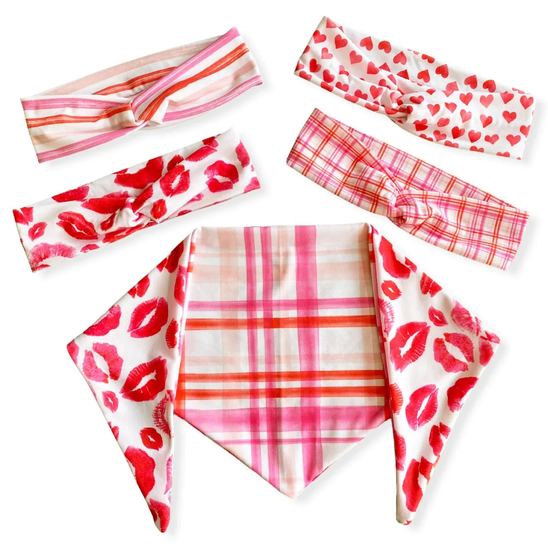 Pink Plaid Knotties Headband