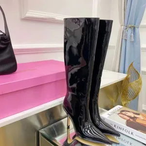 Point Toe High Heeled Knee High Boots Point Toe High Heeled Knee High Boots