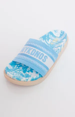 "Mykonos" Slip On Sandal, BLUE "Mykonos" Slip On Sandal, BLUE