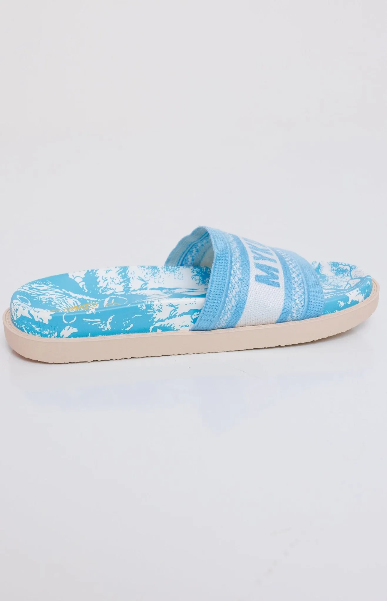 "Mykonos" Slip On Sandal, BLUE