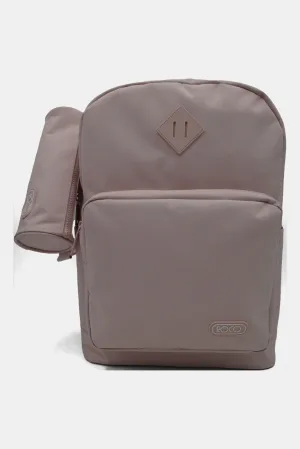 Roco Pink Plain Backpack With Pencil Case (17 Inch) Roco Pink Plain Backpack With Pencil Case (17 Inch)