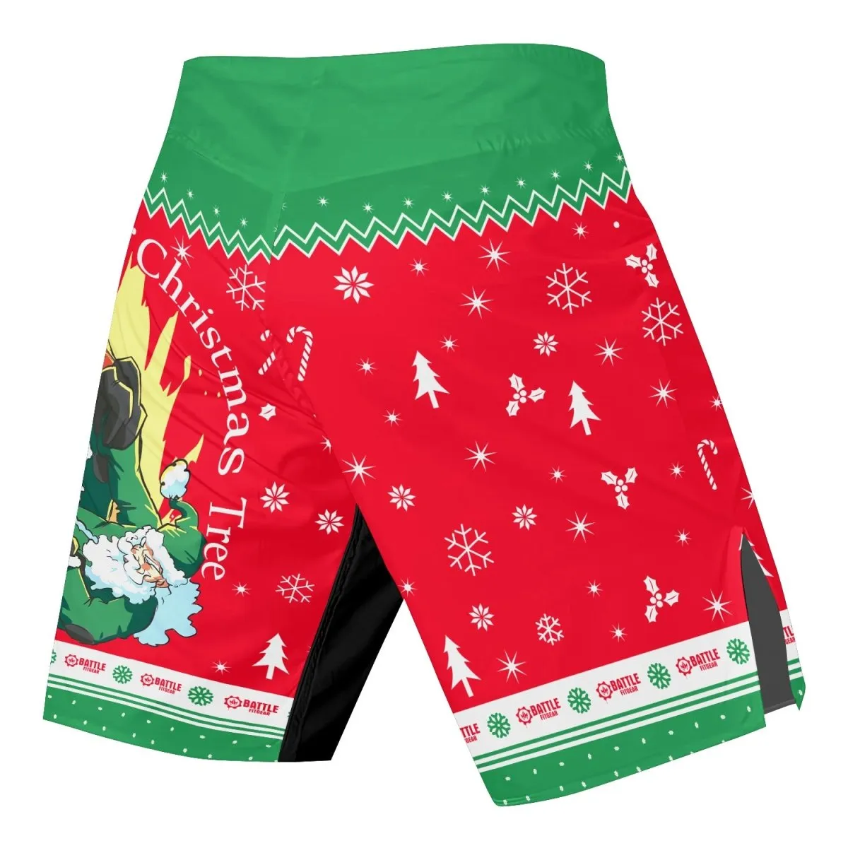 Santa Rolling Around Christmas Fight Shorts