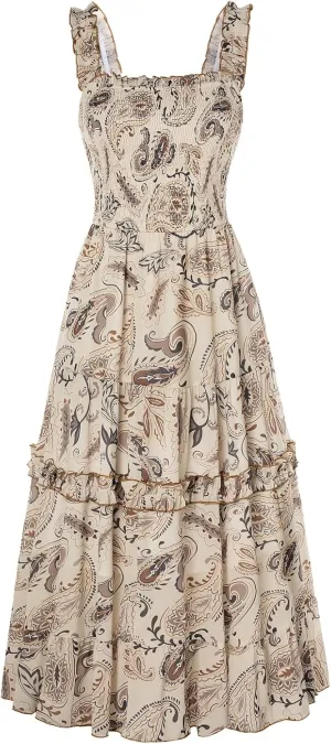 Scarlet Darkness Cottagecore Dresses for Women 2025 Smocked Floral Dress Flowy Sundress Scarlet Darkness Cottagecore Dresses for Women 2025 Smocked Floral Dress Flowy Sundress