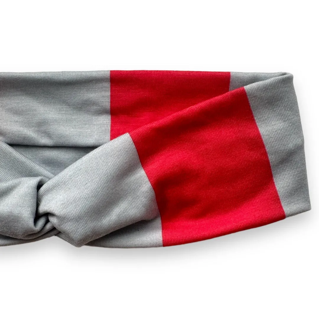 Scarlett and Gray Knotties Headband