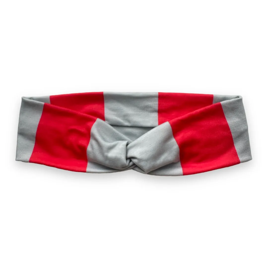 Scarlett and Gray Knotties Headband