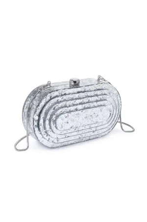 Silver Acrylic Deco Clutch Silver Acrylic Deco Clutch