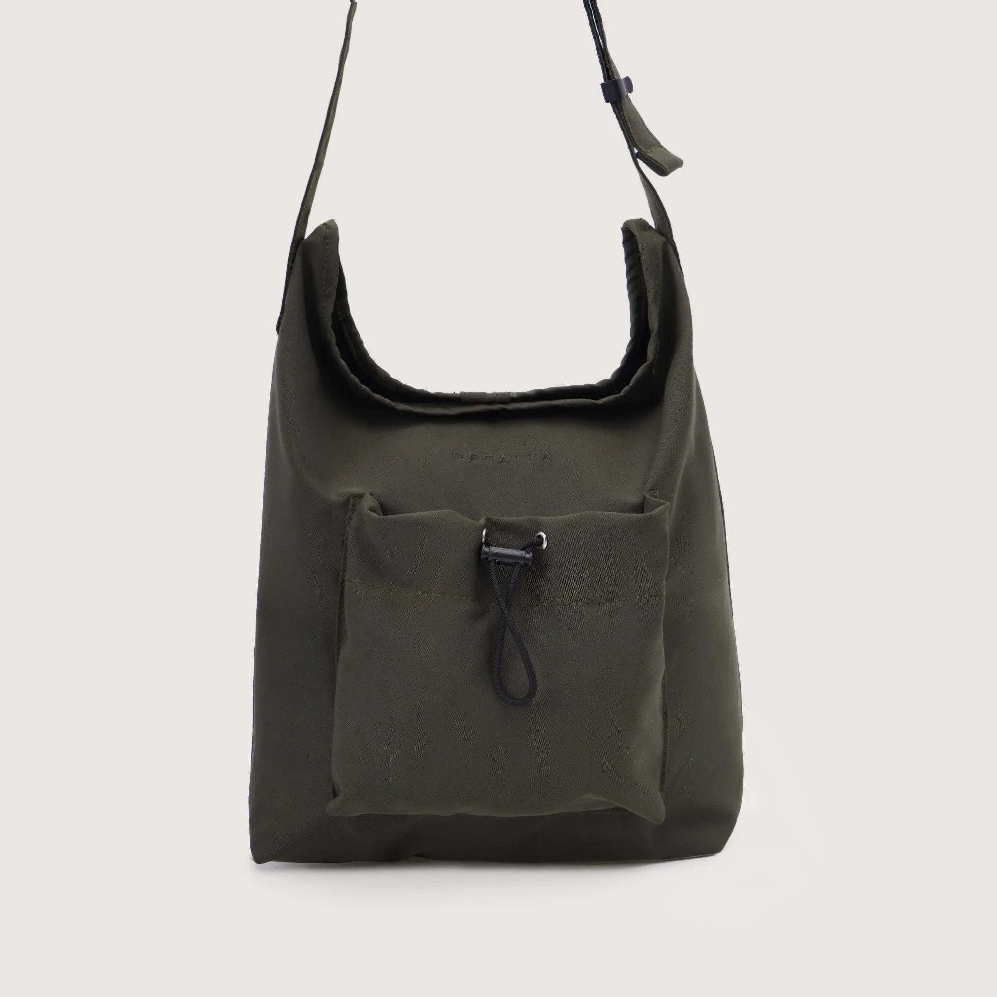 Sling Bag With Drawstring Pocket