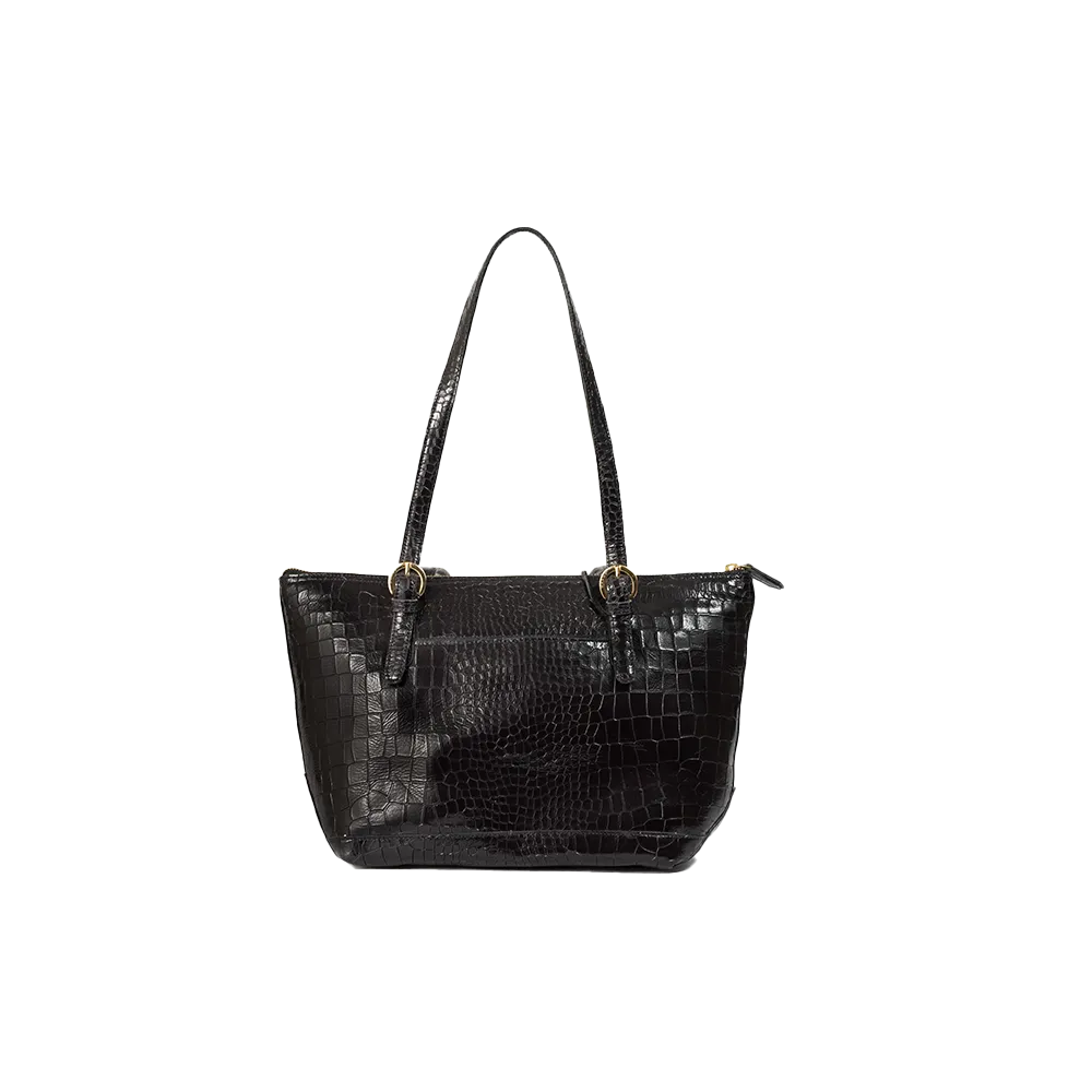 Sophisticated Leather Black Handbag