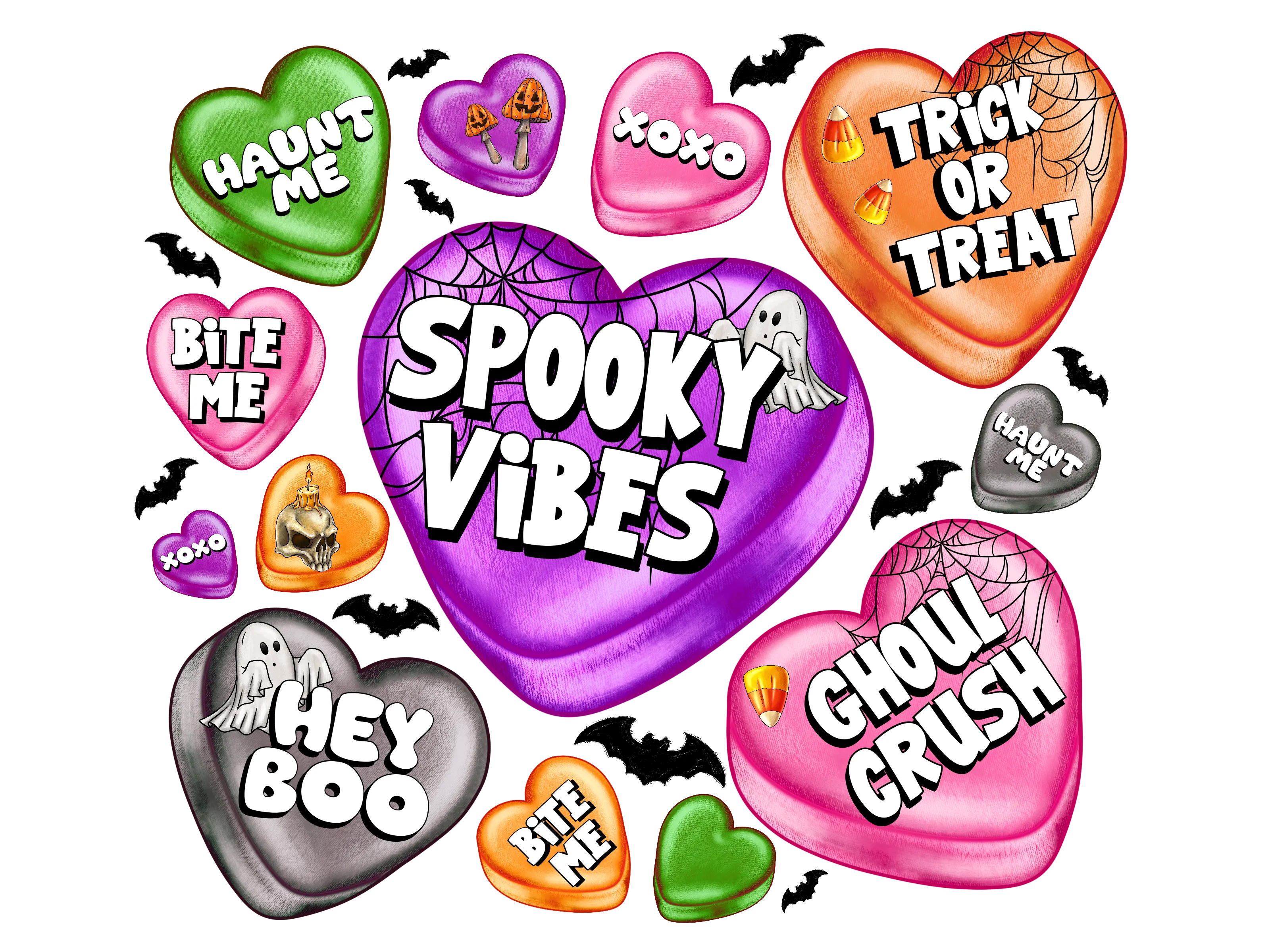 Spooky heat transfer, press and peel, no shirt