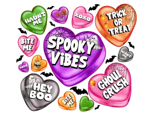 Spooky heat transfer, press and peel, no shirt Spooky heat transfer, press and peel, no shirt