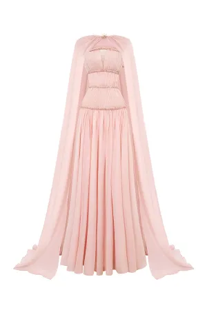 Stellara Straight See-Through Organza Extra Long Length Cape Stellara Straight See-Through Organza Extra Long Length Cape