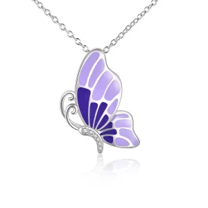 Sterling Silver Violet Butterfly Earring Studs or Necklace Sterling Silver Violet Butterfly Earring Studs or Necklace