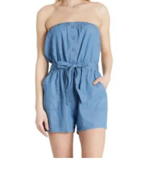 Strapless Denim Romper Strapless Denim Romper