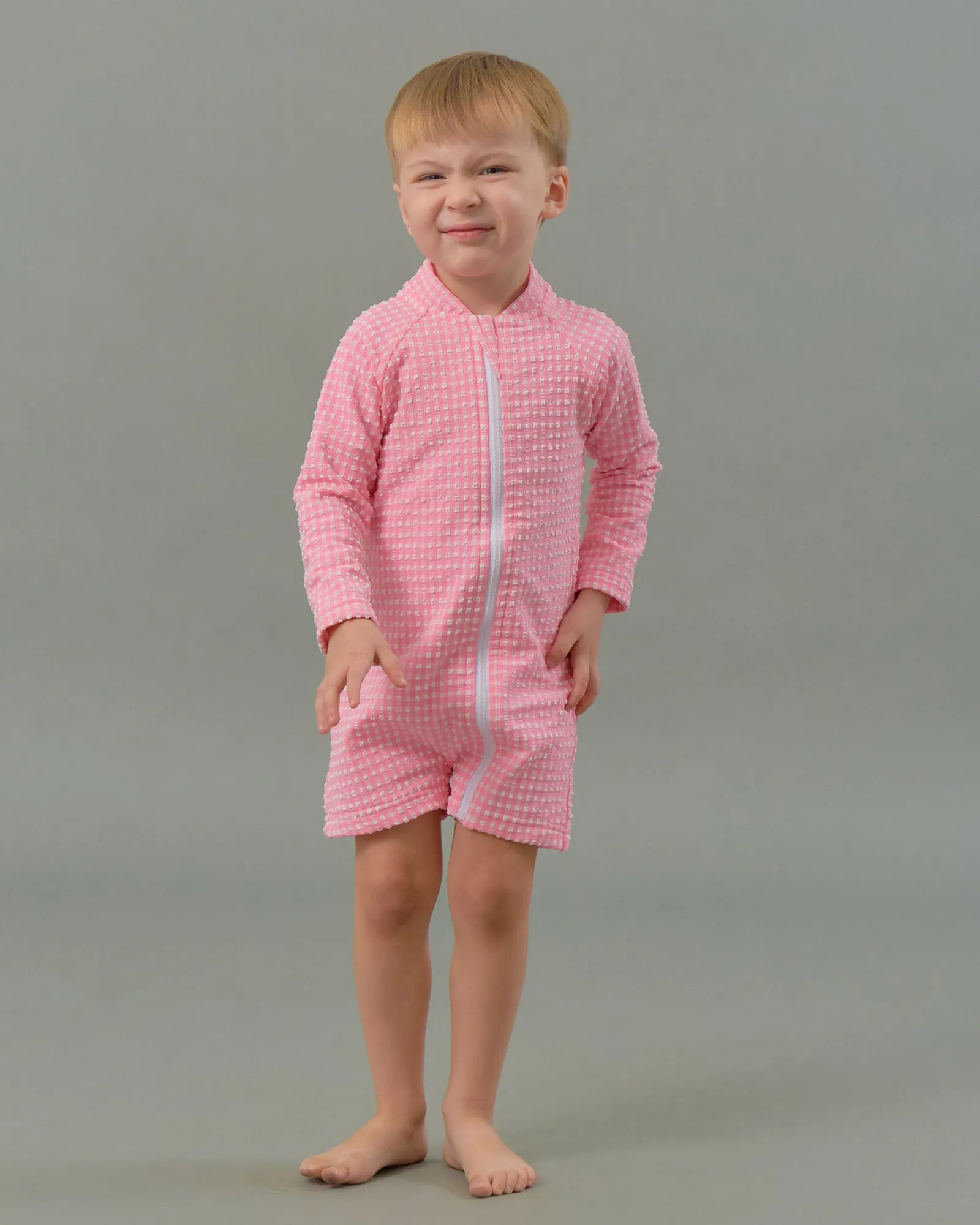 Sunsuit in Pink Tourmaline Gingham