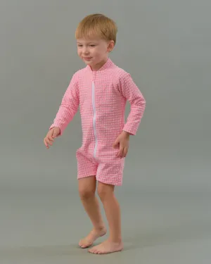 Sunsuit in Pink Tourmaline Gingham Sunsuit in Pink Tourmaline Gingham