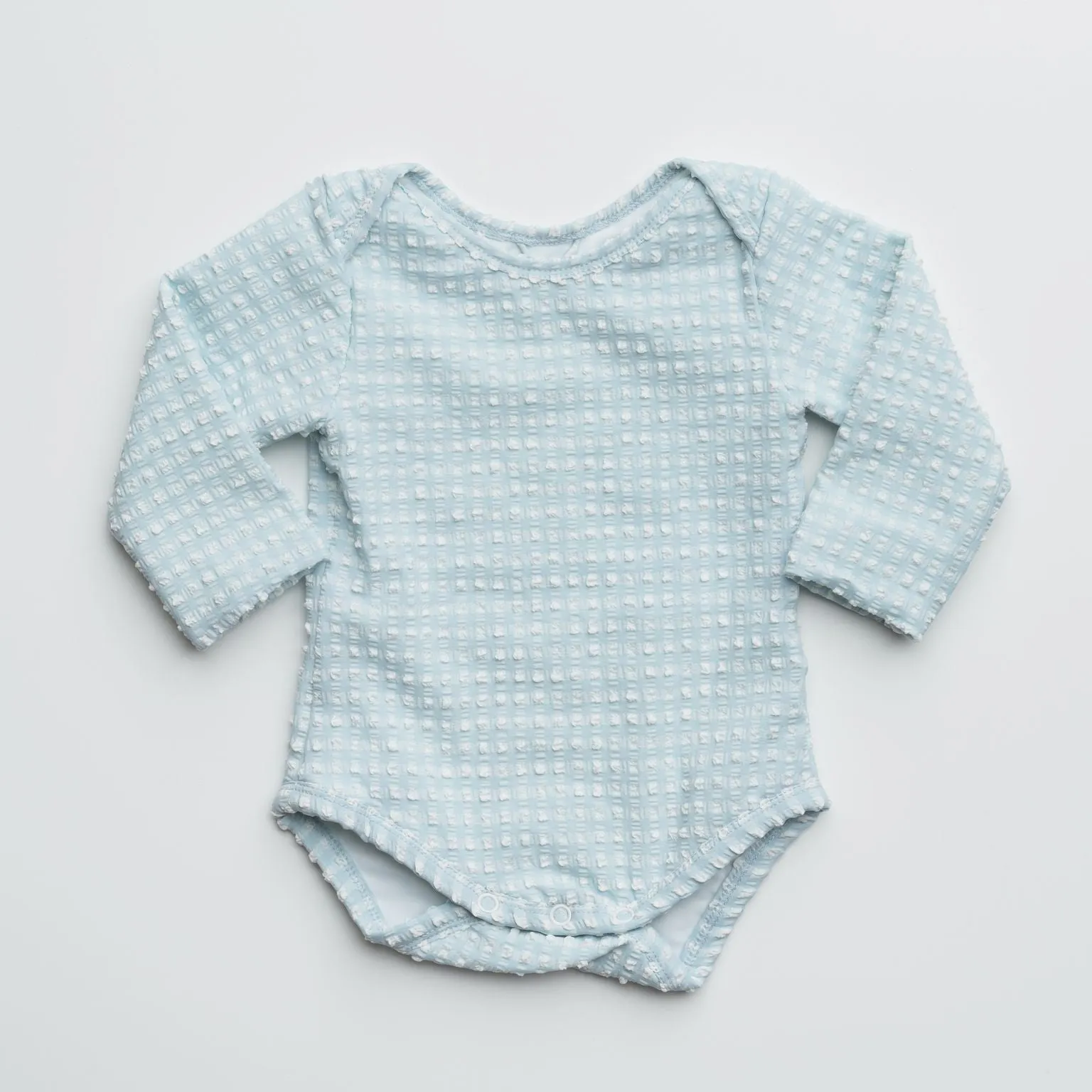 Swim Bodysuit in Aquamarine Gingham
