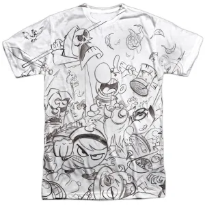 The Grim Adventures of Billy & Mandy Brawl Adult Sublimated T-Shirt The Grim Adventures of Billy & Mandy Brawl Adult Sublimated T-Shirt