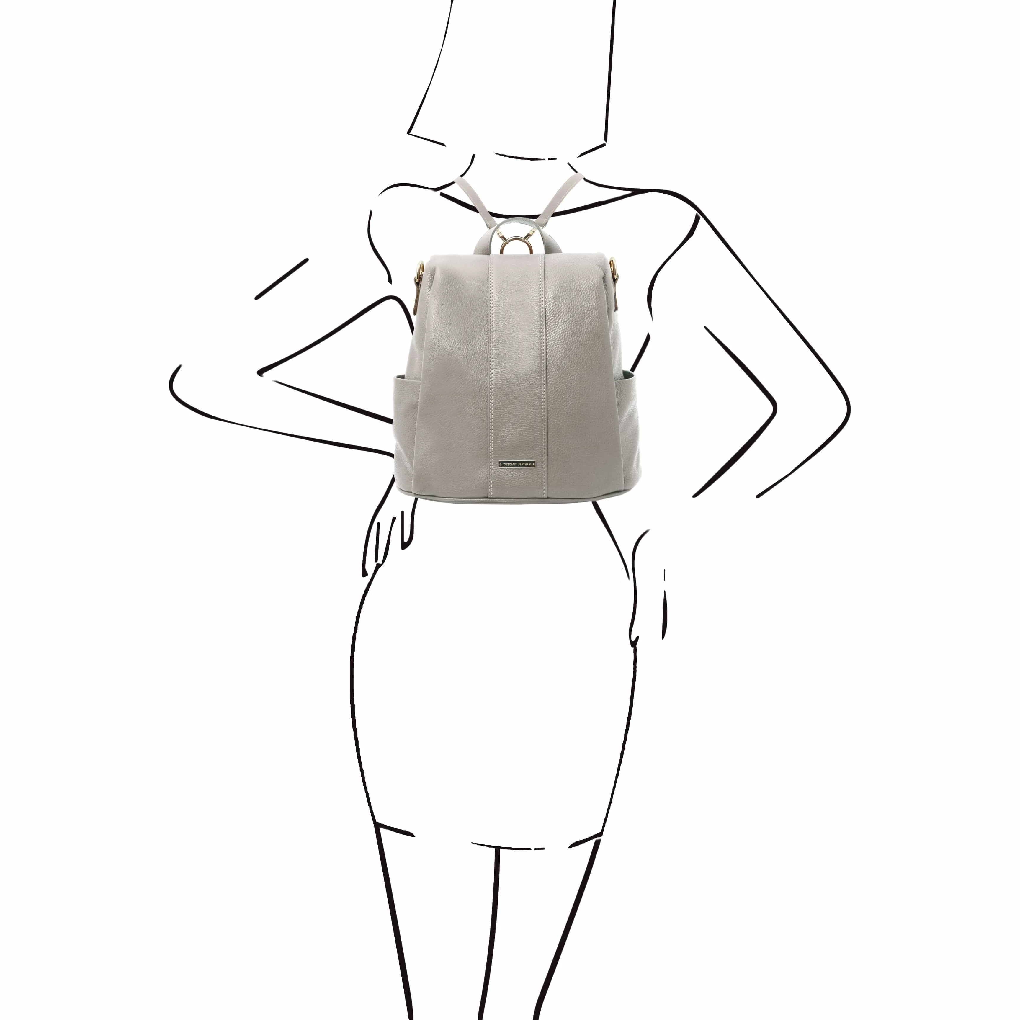 TL Bag - Soft leather backpack - convertible 2-in-1 backpack shoulder bag | TL142138