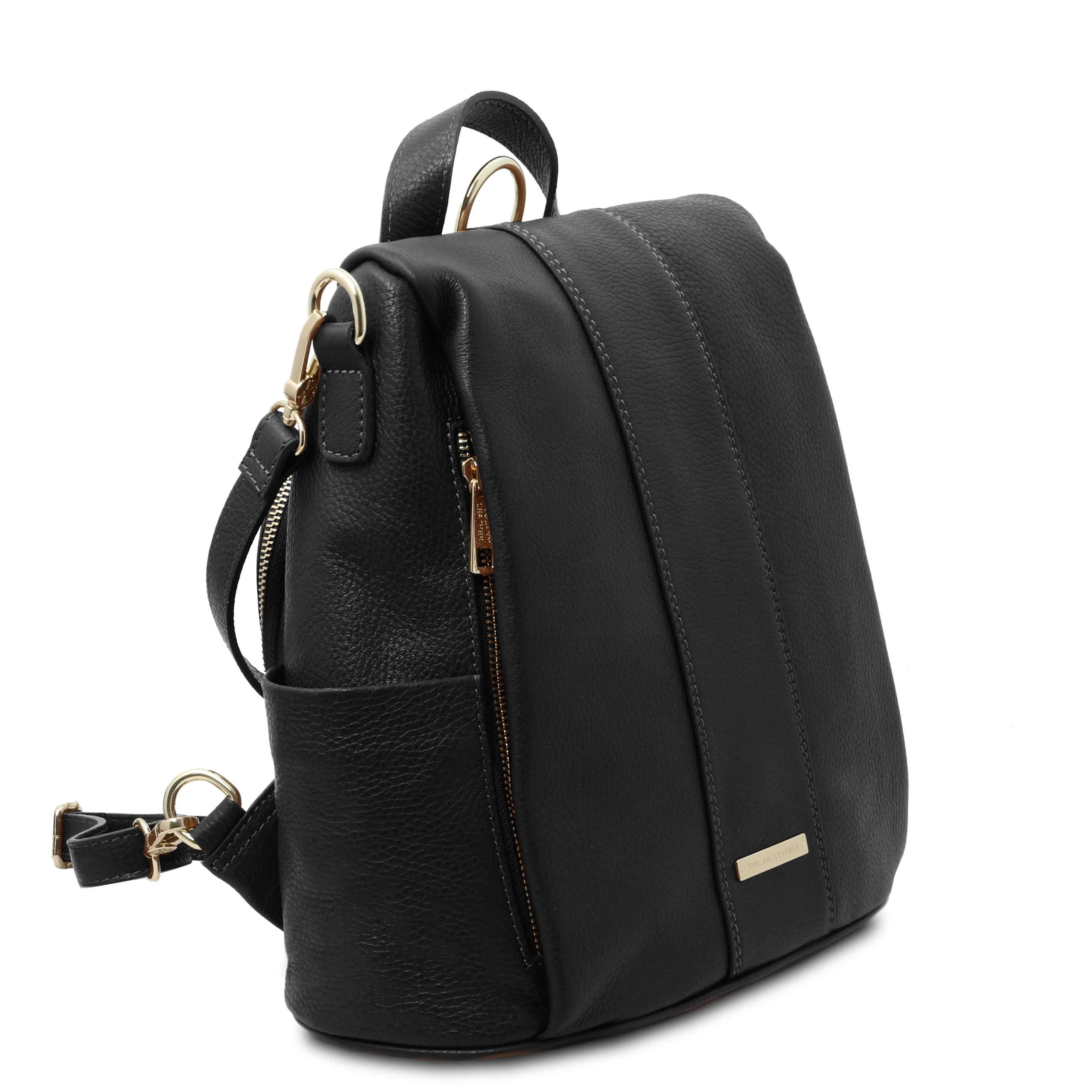 TL Bag - Soft leather backpack - convertible 2-in-1 backpack shoulder bag | TL142138