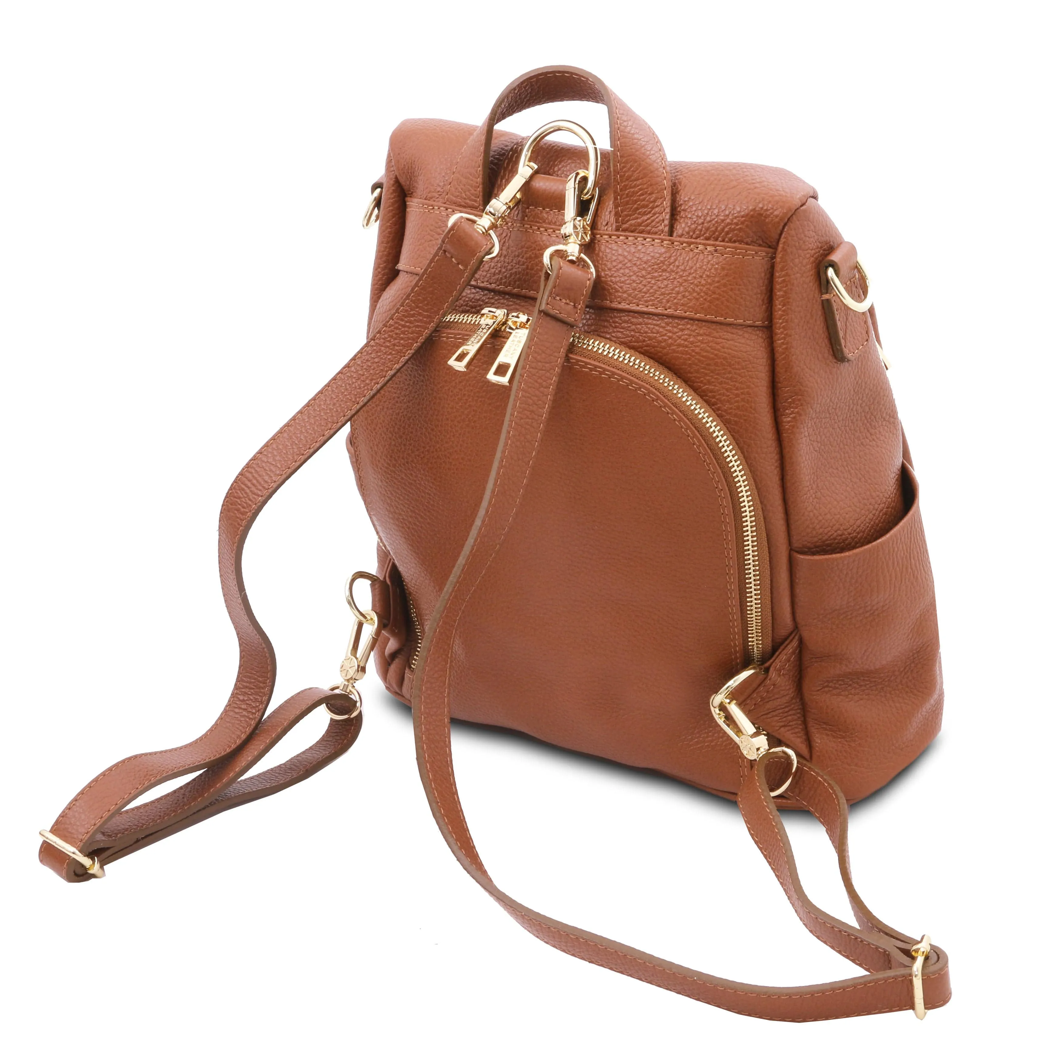 TL Bag - Soft leather backpack - convertible 2-in-1 backpack shoulder bag | TL142138