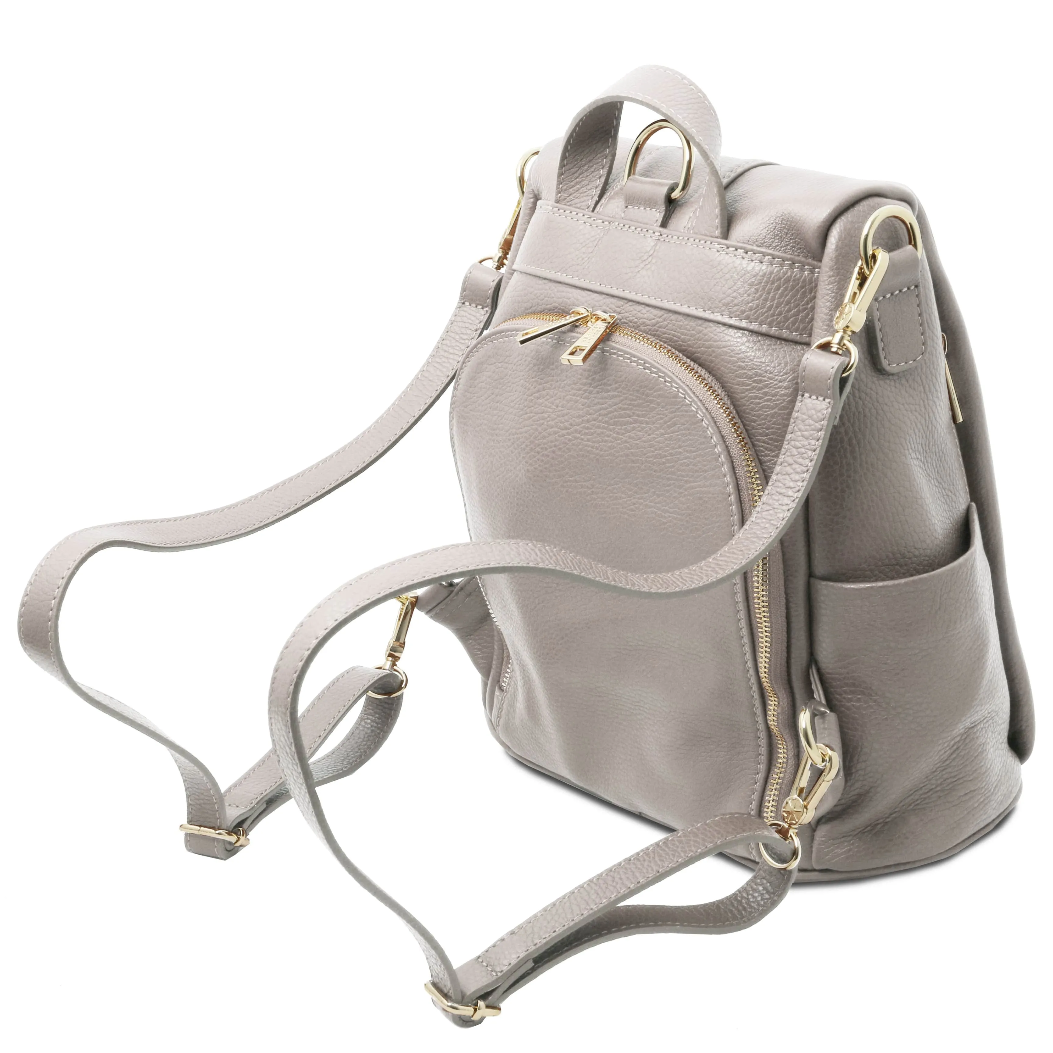 TL Bag - Soft leather backpack - convertible 2-in-1 backpack shoulder bag | TL142138
