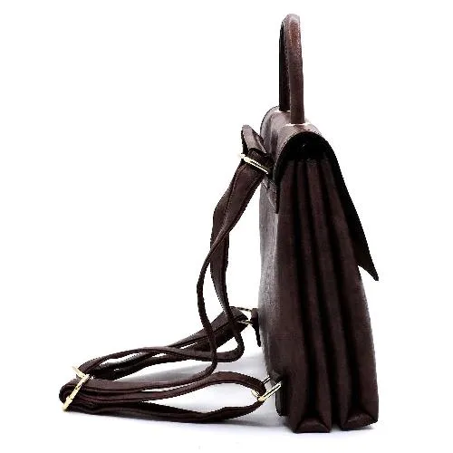 Twist Lock Flap Convertible Backpack