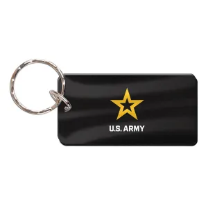 U.S. Army Star Rectangle Keychain (Black) U.S. Army Star Rectangle Keychain (Black)