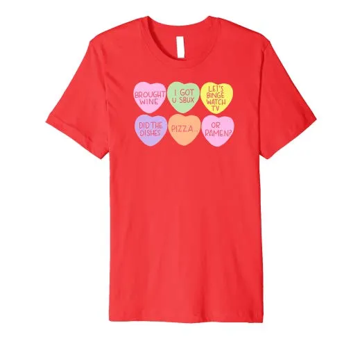 Valentine's Day Tiny Candy Conversation Hearts T-Shirt