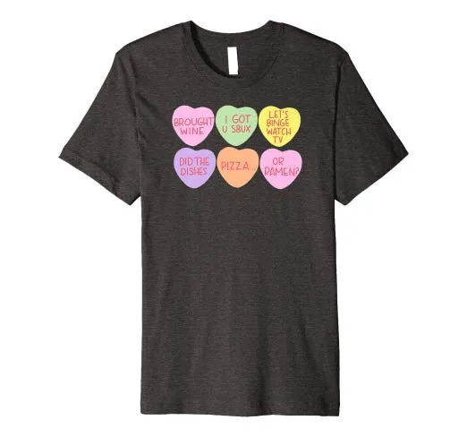 Valentine's Day Tiny Candy Conversation Hearts T-Shirt