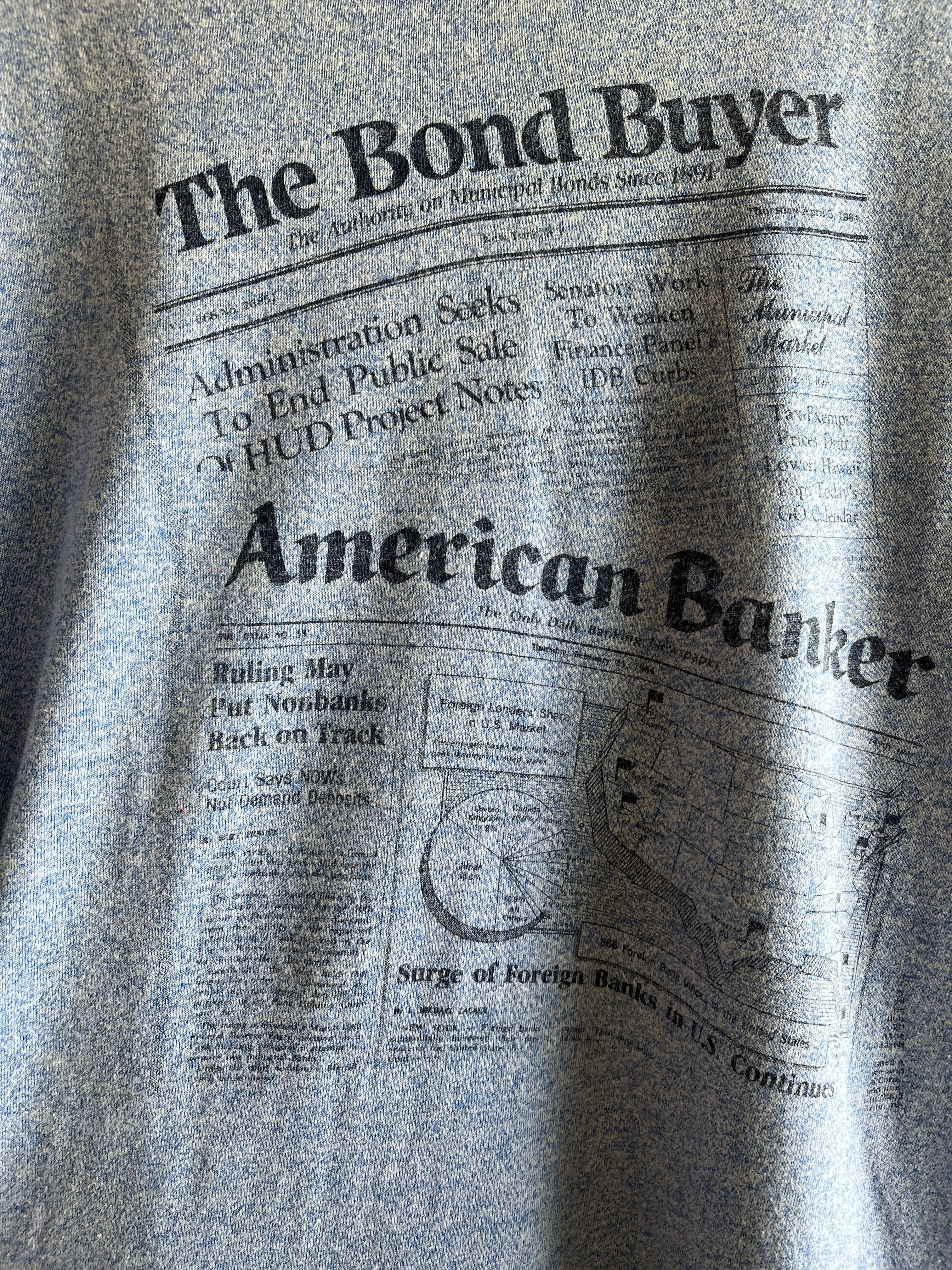 Vintage 1980s Bond Buyer Ringer T-Shirt