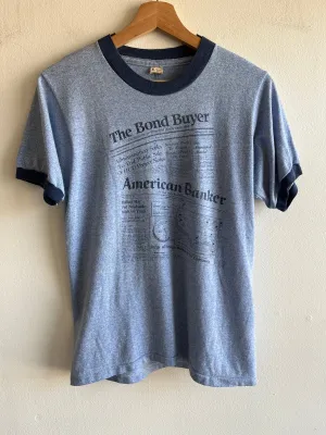 Vintage 1980s Bond Buyer Ringer T-Shirt Vintage 1980s Bond Buyer Ringer T-Shirt