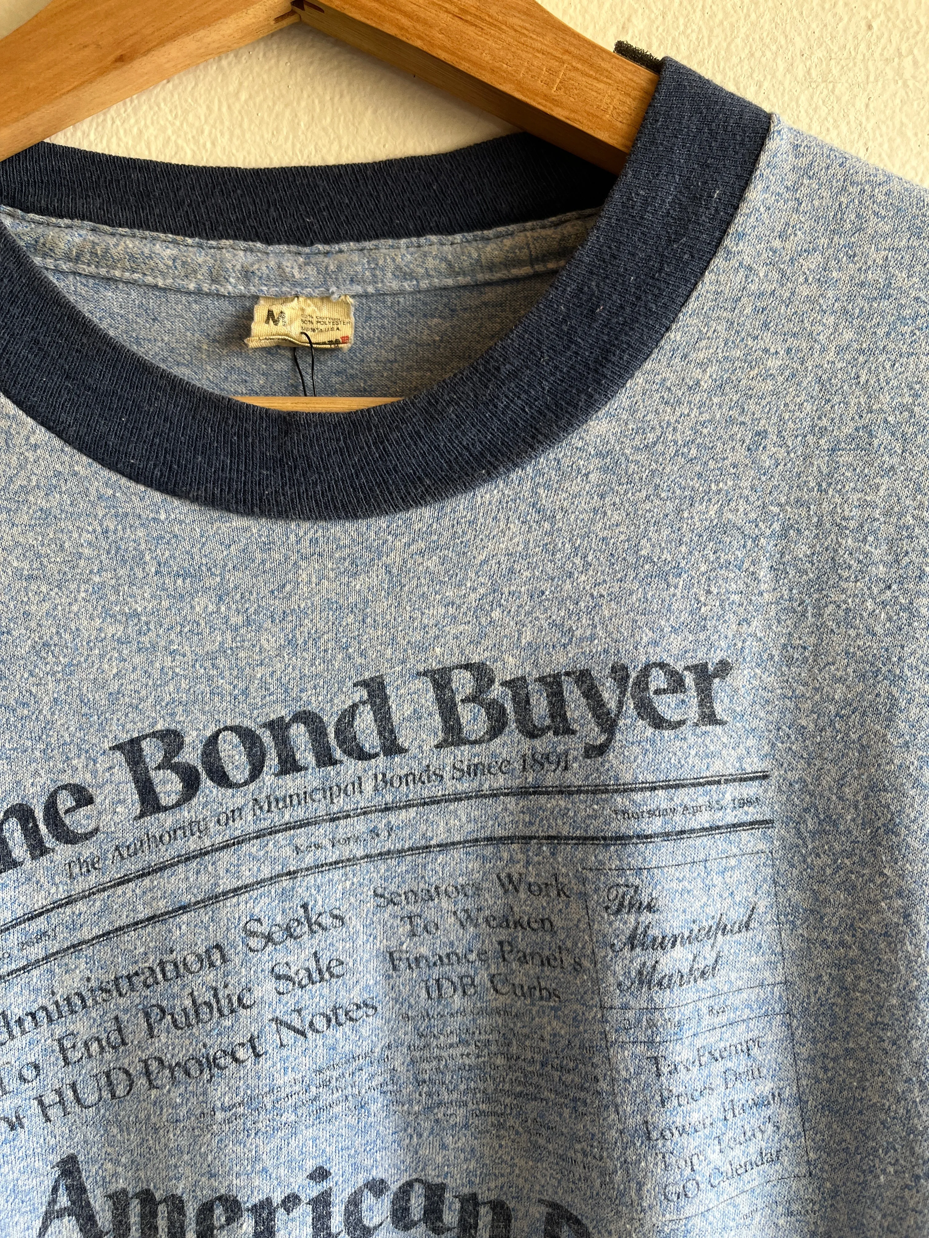 Vintage 1980s Bond Buyer Ringer T-Shirt