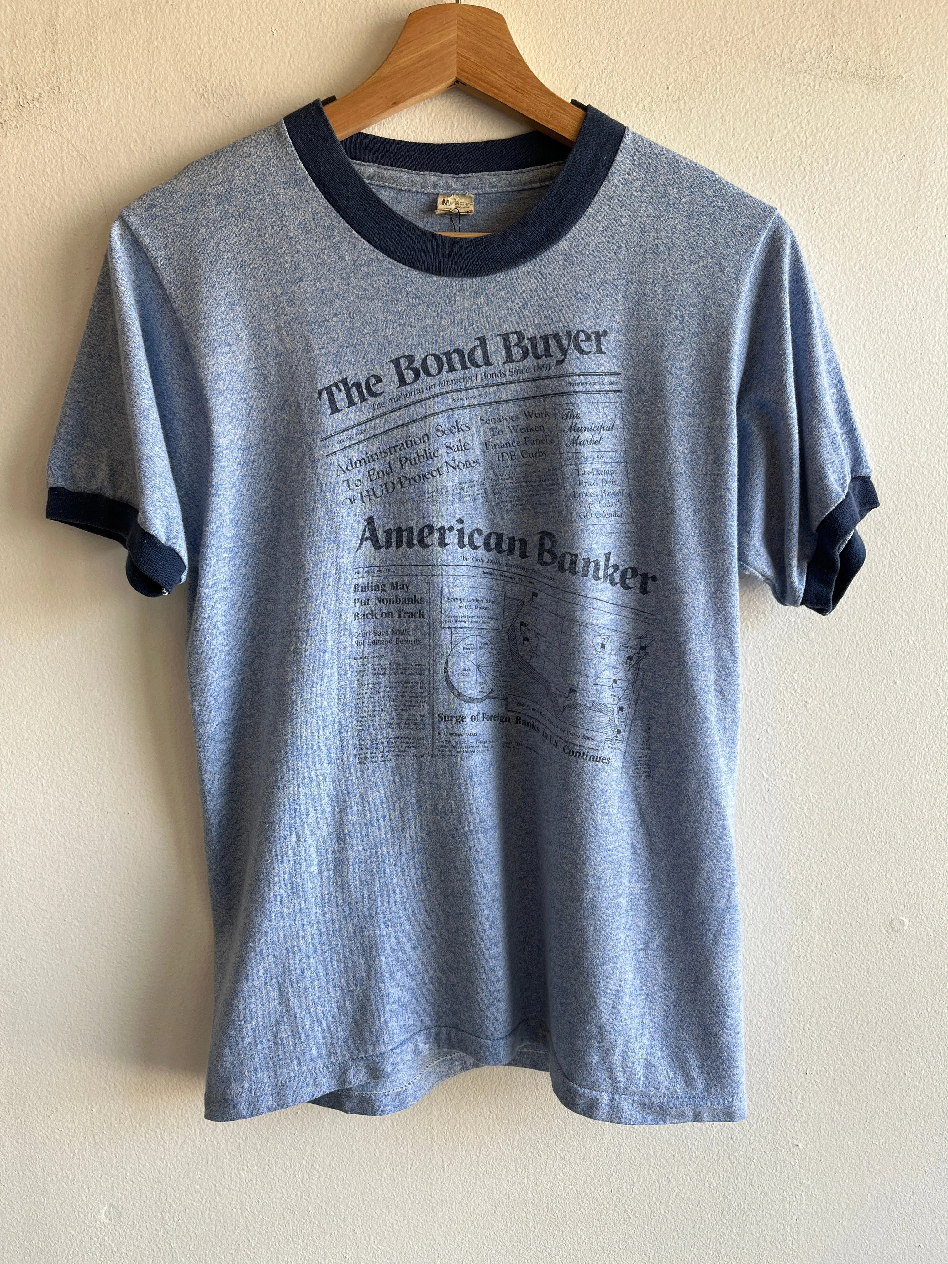 Vintage 1980s Bond Buyer Ringer T-Shirt