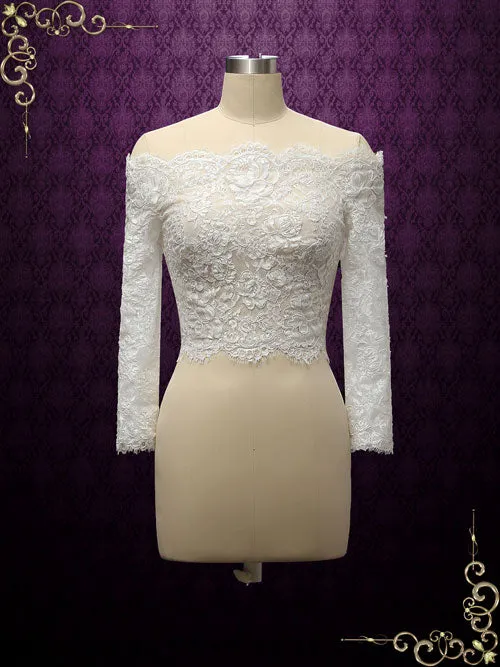 Vintage Style Off Shoulder Lace Bolero Jacket BERGEN