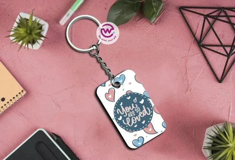 Wooden Keychain - Valentine's Day