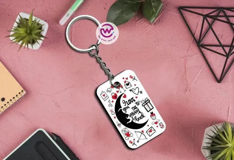 Wooden Keychain - Valentine's Day