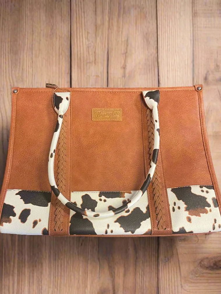 Wrangler Cow Print Tote Bag