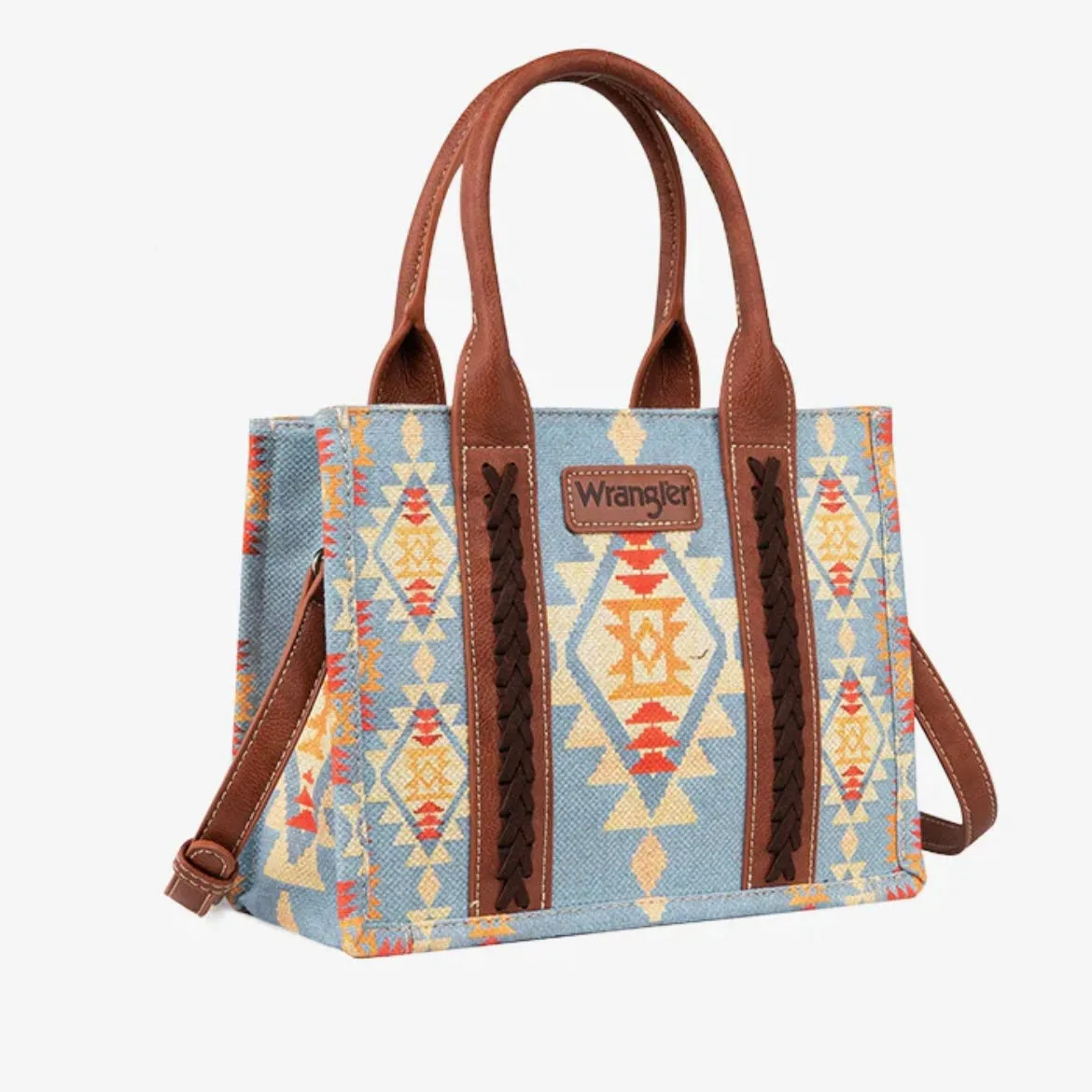 Wrangler Southwestern Print Small Canvas Tote/Crossbody