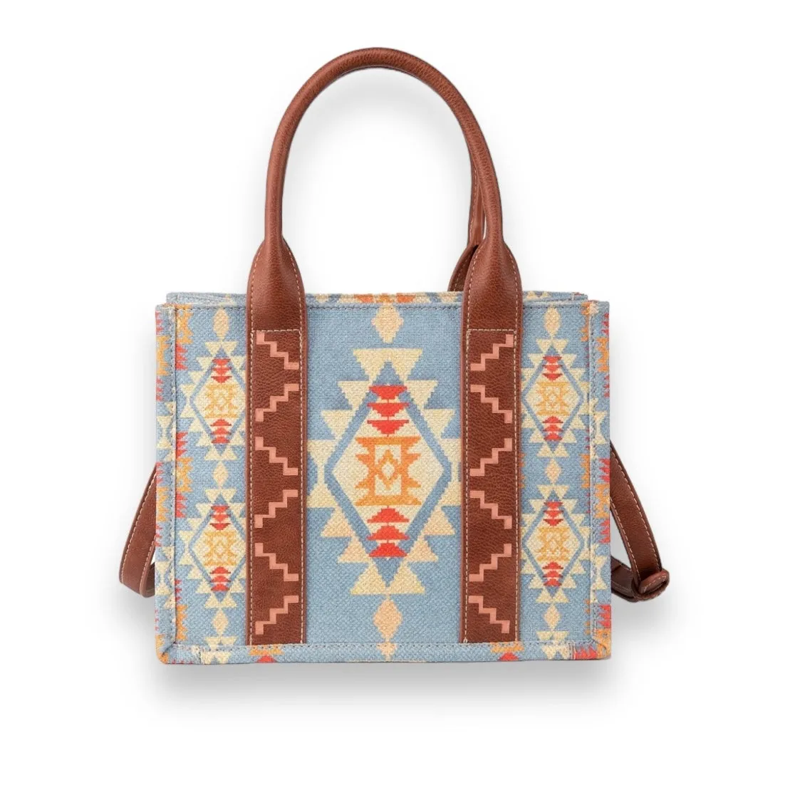 Wrangler Southwestern Print Small Canvas Tote/Crossbody