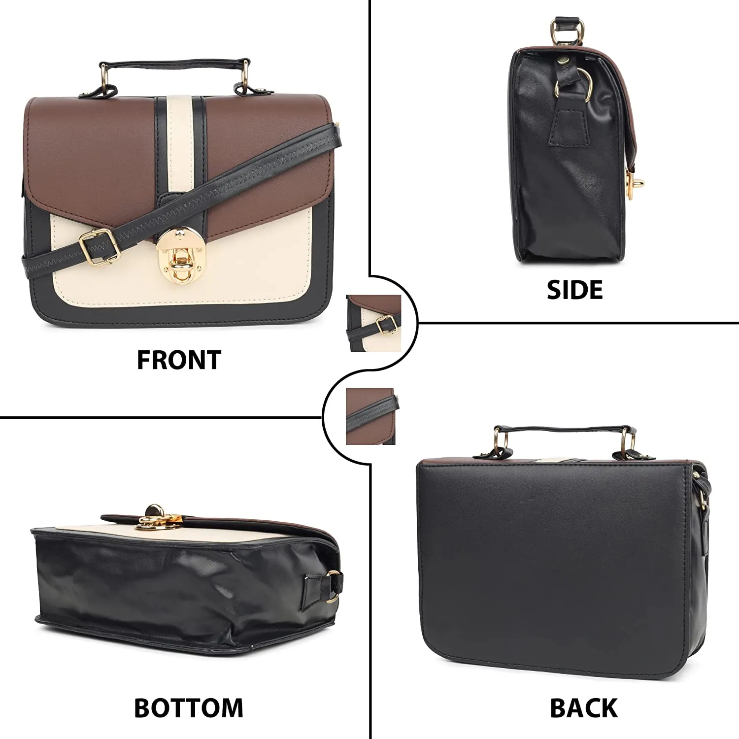 zubstore's Brown Colour Slingbags For Womens & Girls